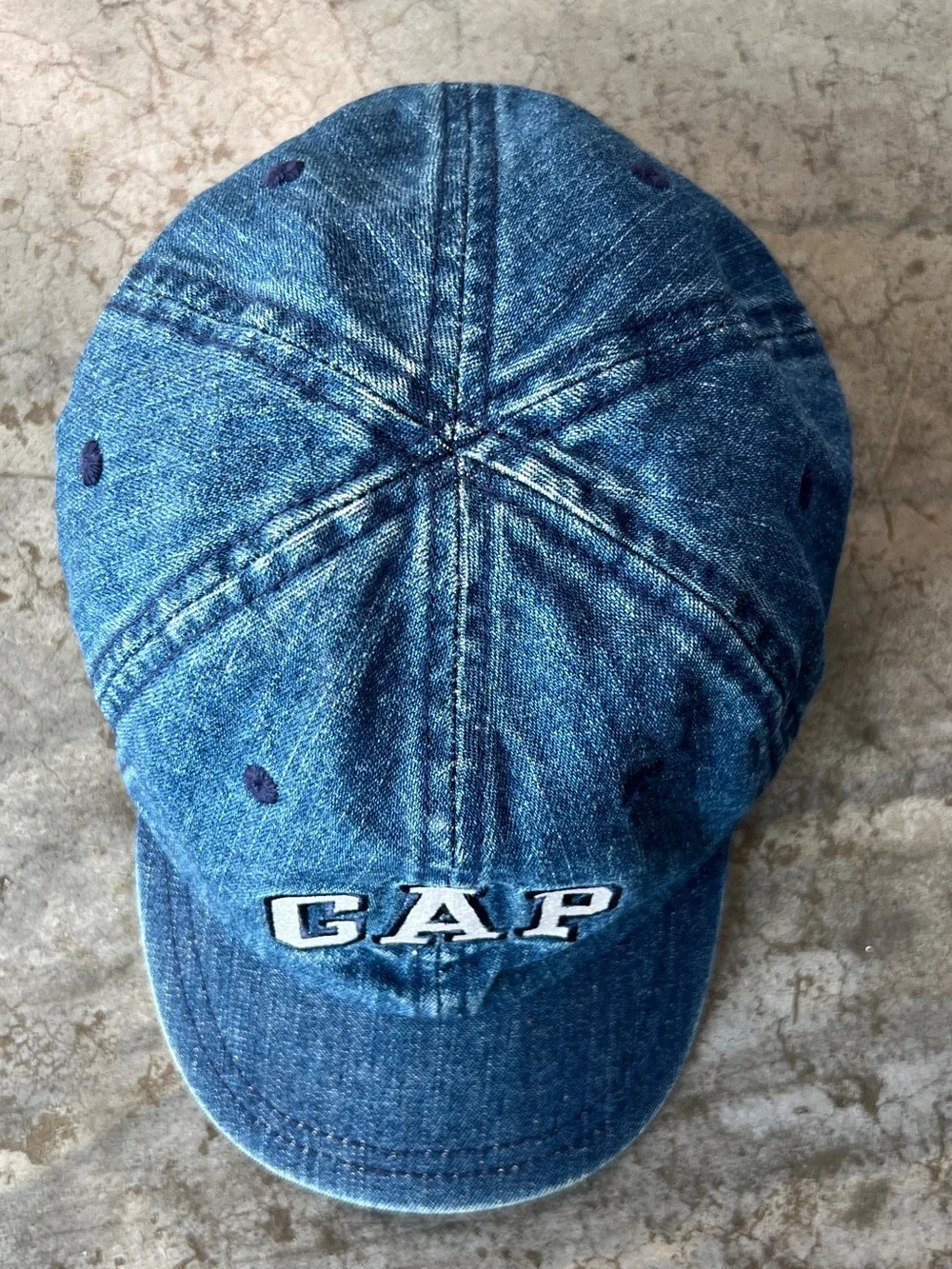 Vintage 2003 Baby Gap Denim Baseball Cap Hat 100% Cotton Size 3-4 Years